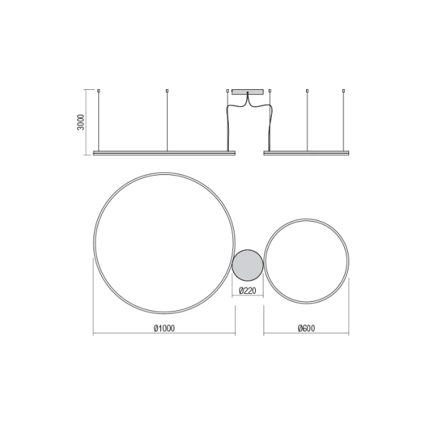 Люстра світлодіодна 01-1922-TRIAC ORBIT White REDO - Фото 2