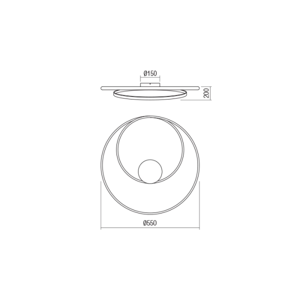 Люстра світлодіодна 01-1792 TORSION Bronze + Dimmable REDO - Фото 2