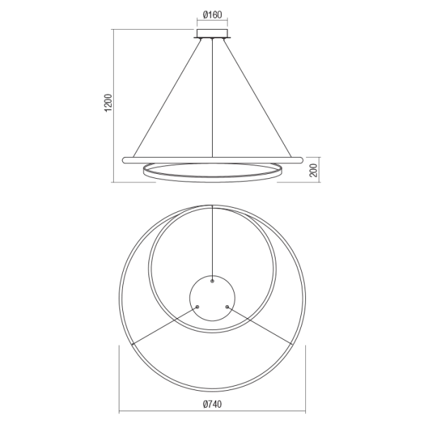 Люстра світлодіодна 01-1890 TORSION White + Dimmable REDO - Фото 2
