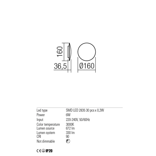 Настінний світильник 01-1332 UMBRA Black Redo - Фото 3