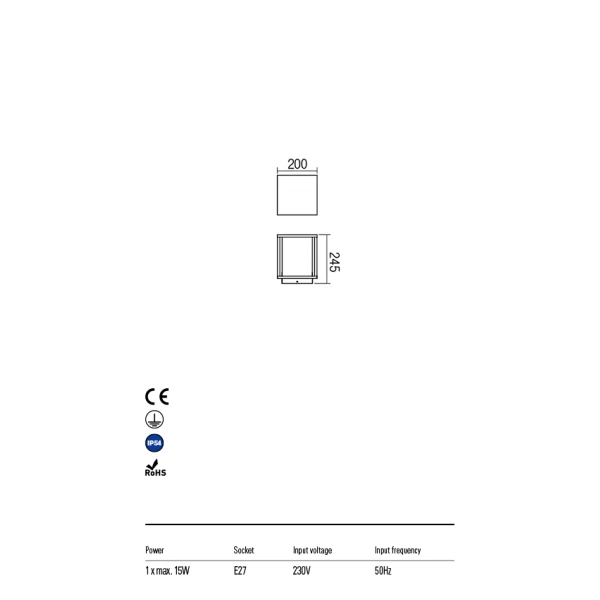 Світильник вуличний 9109 VITRA IP54 BK REDO - Фото 4